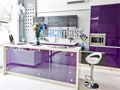 KÍNH ỐP BẾP MÀU TÍM 