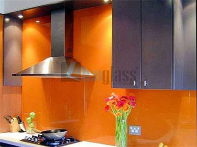 KÍNH ỐP BẾP MÀU CAM LICOGLASS