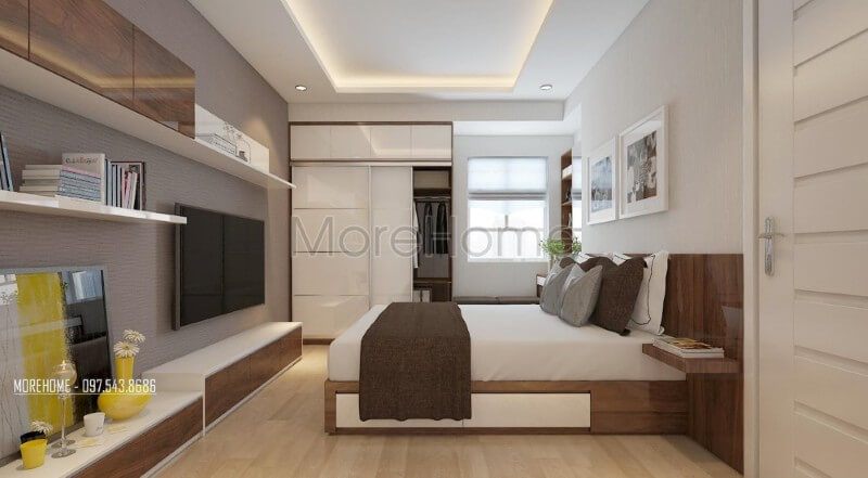 Thiết kế nội thất phòng ngủ master chung cư đẹp